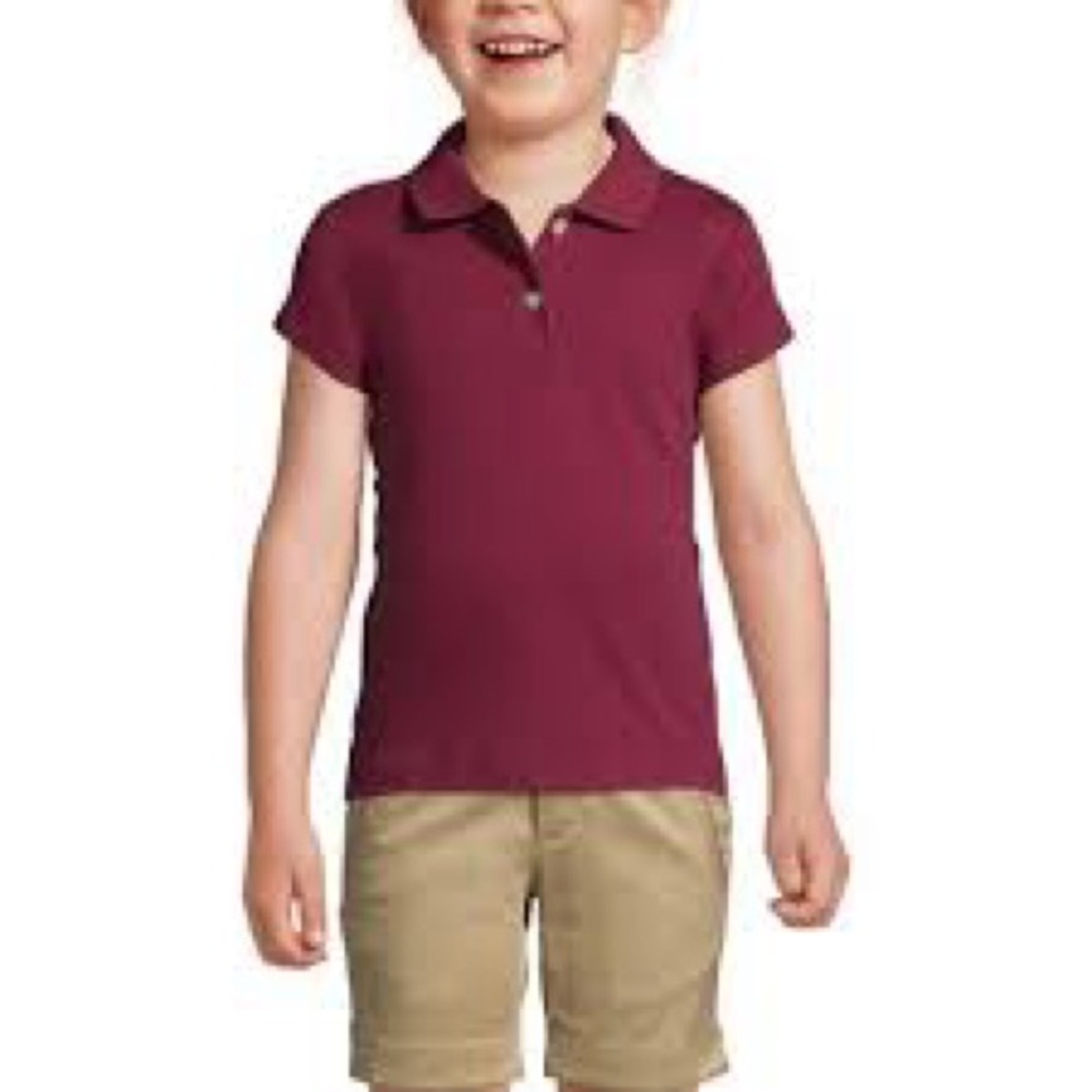 Lands' End Burgundy Polo Shirt